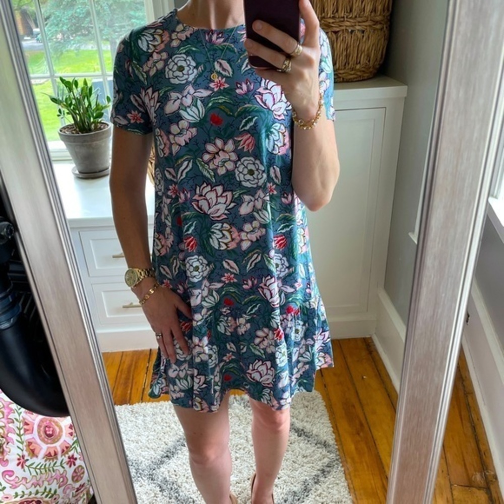Loft floral flounce swing dress. - Picture 8 of 16
